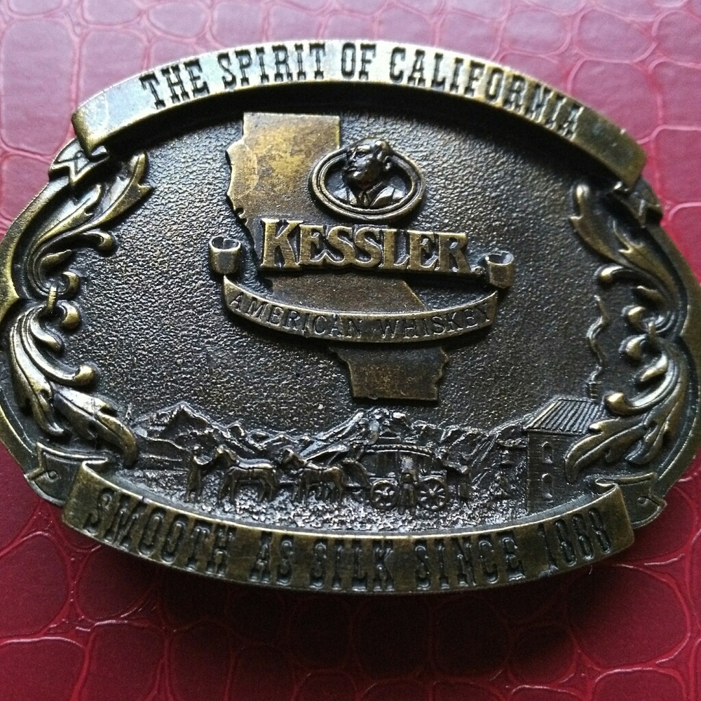 Collector Kessler Brass Belt Buckle MADE IN U.S.A.